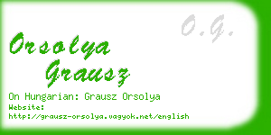 orsolya grausz business card